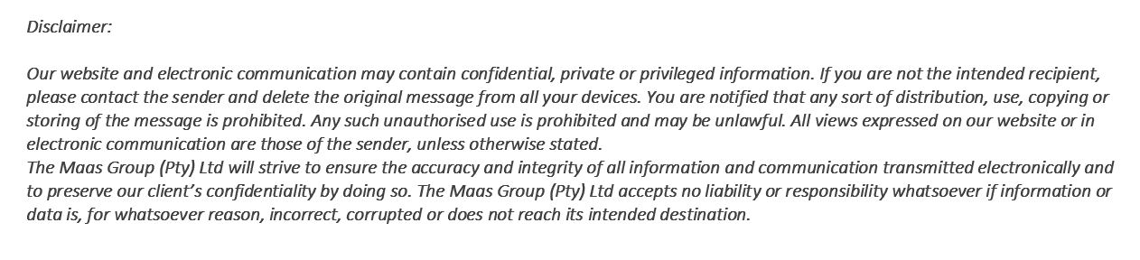 disclaimer